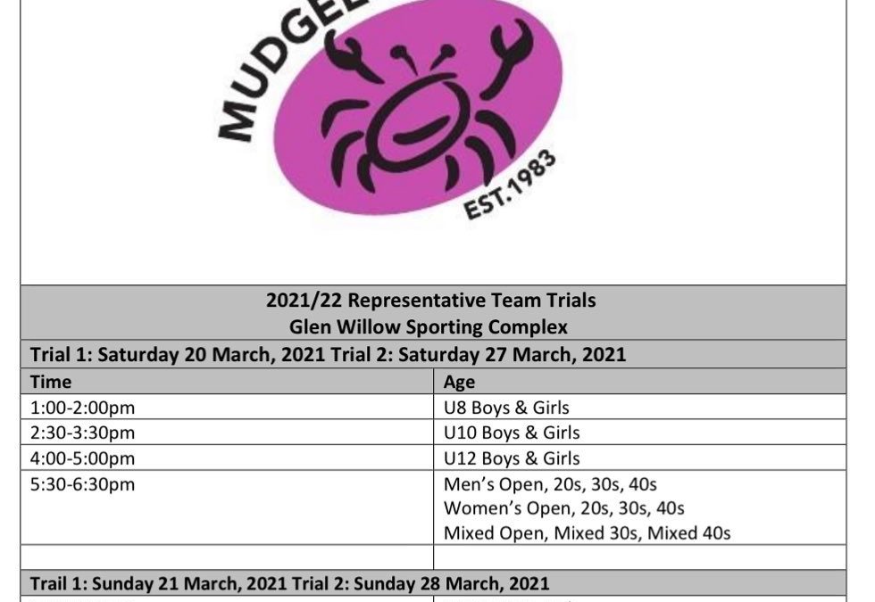 Mudgee Touch Representative trials